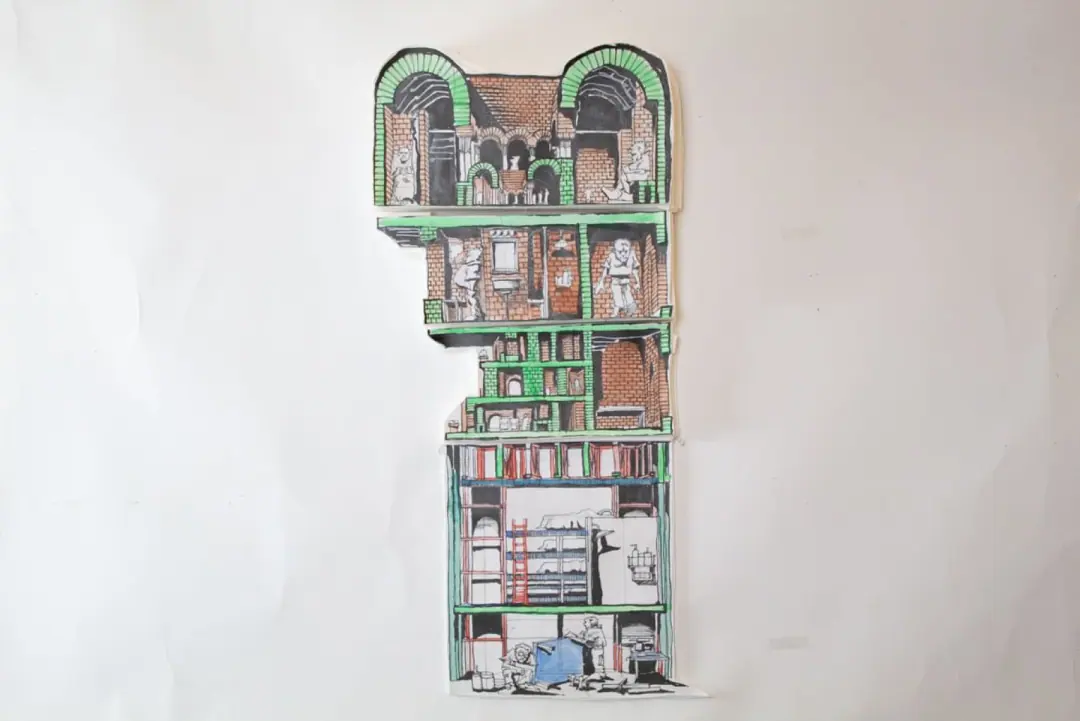 Cross Section of Apartment Housing